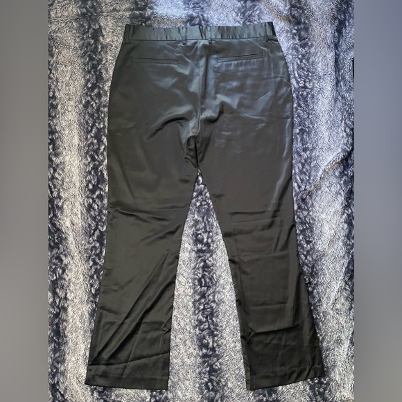 Boohoo MAN Men’s 36x32 Black Silky Polyester Flat Front Dress Pants - Picture 5 of 8